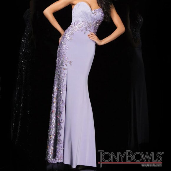 Tony Bowls Evening LILAC 4 LONG GOWN FORMAL PROM PAGEANT DRESS 114504 - Picture 6 of 10
